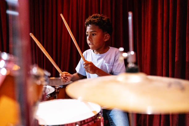Kids playing music instruments
